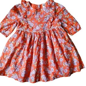 OshKosk Bigosh Orange Floral Kids Dress